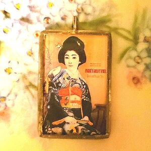 Silver Soldered Artist Made Glass Pendant